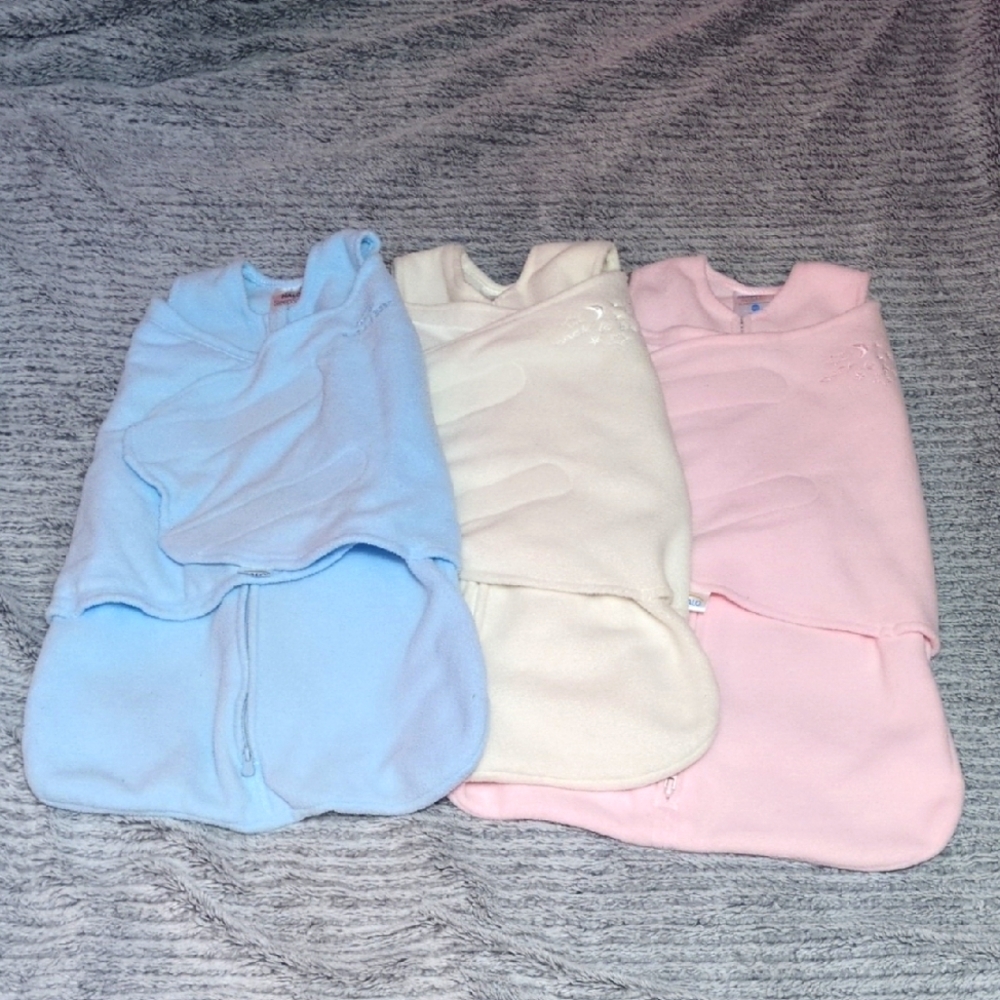 Halo Kids Pajamas Sleep Sacks - Blue, Cream, and Pink